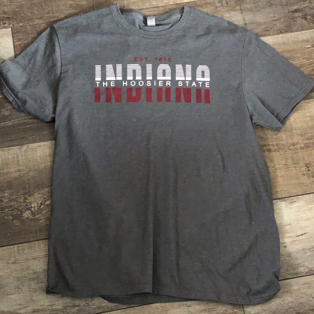 Indiana Hoosier State Gray T-Shirt